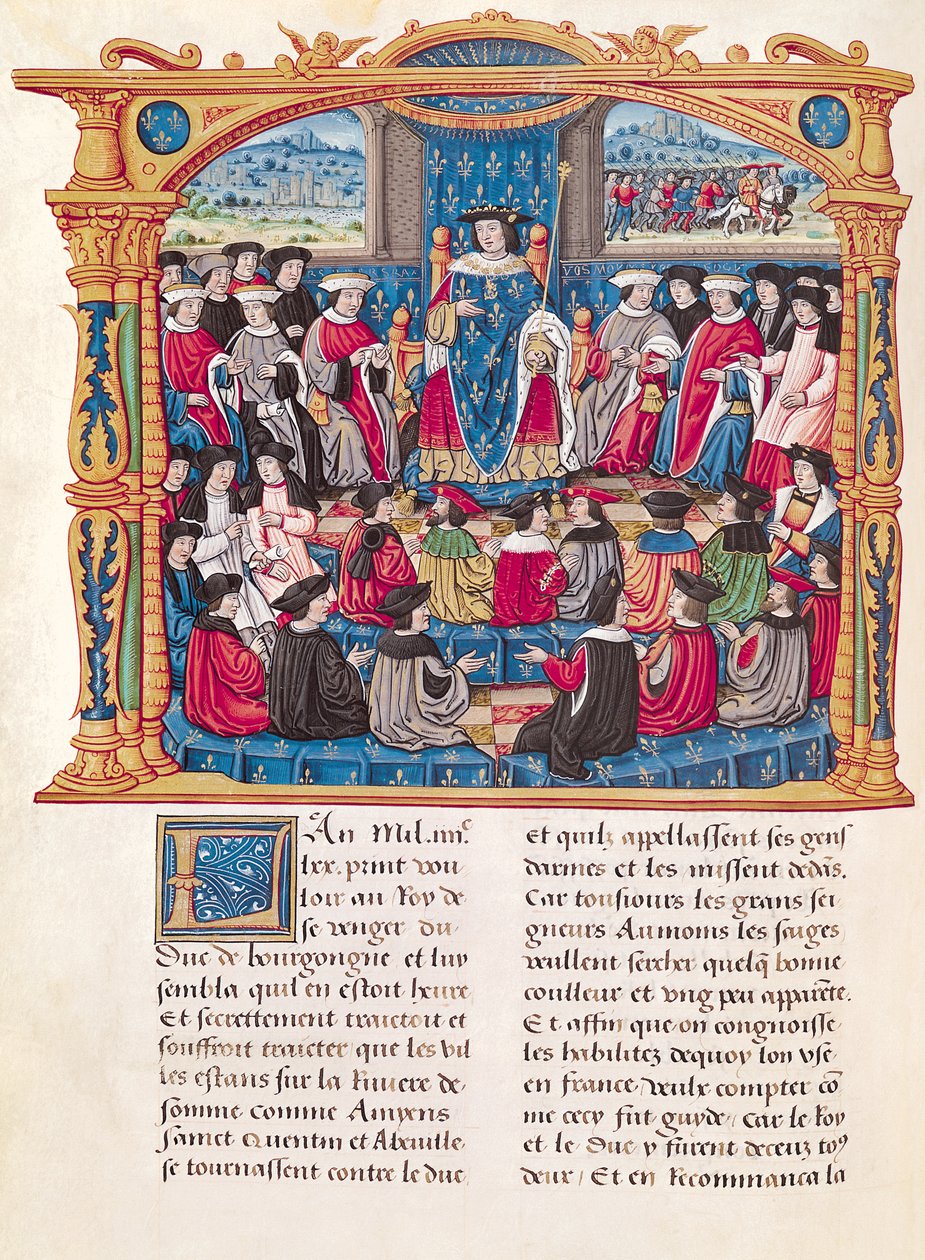 Ms 18 Fol.66v Louis XI, Philippe of Commines