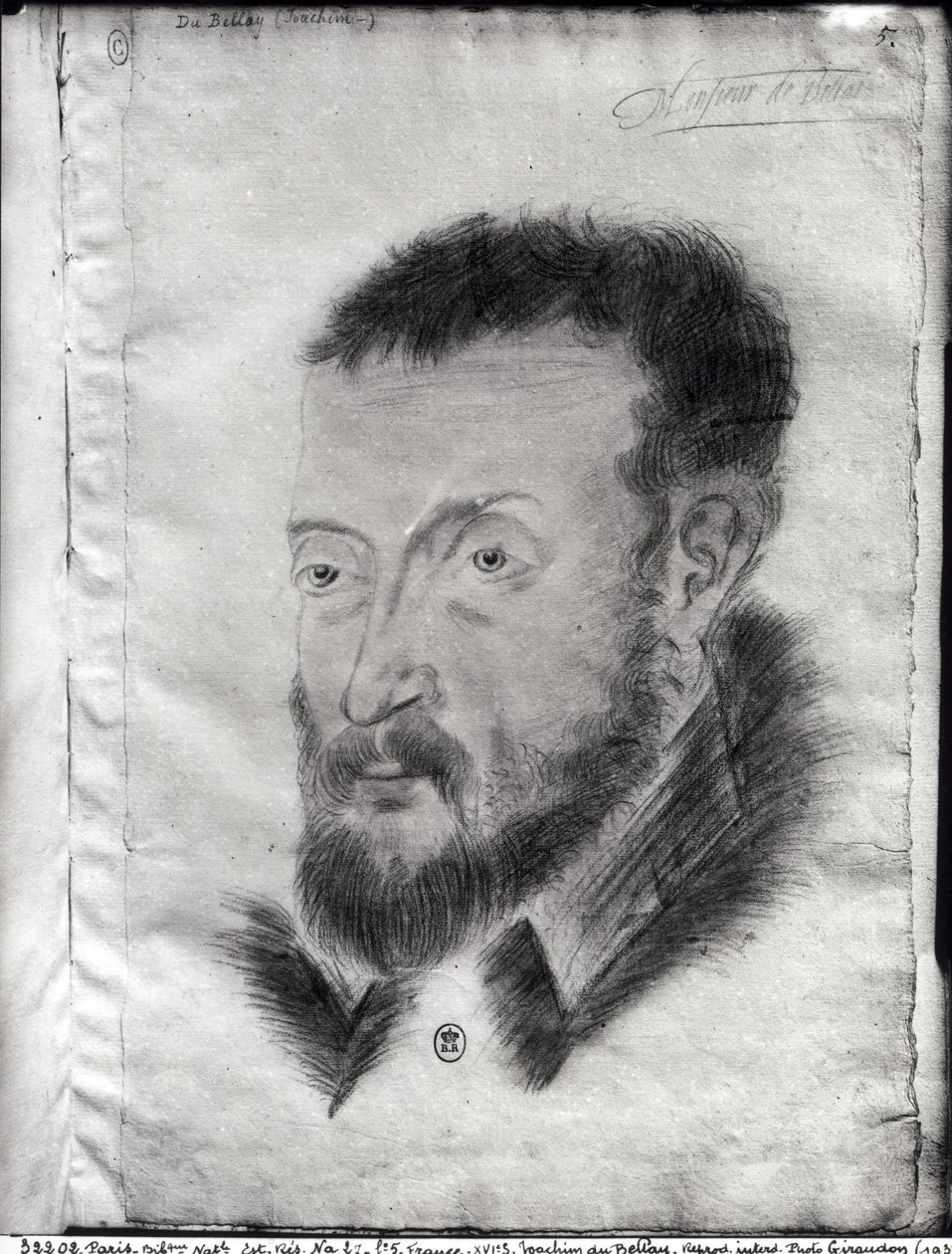 NA fol.5 Joachim du Bellay (1522-60) by French School