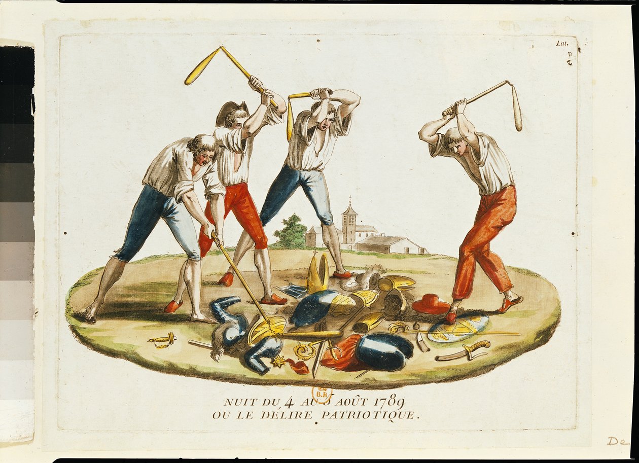 4 Ağustos 1789 Gecesi veya Yurtsever Deliryum by French School
