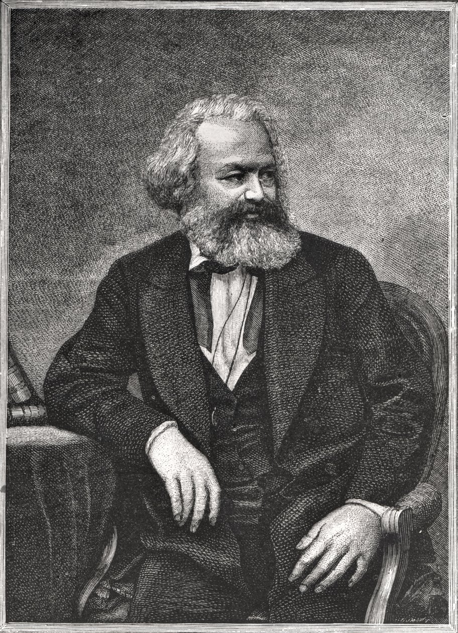 Portrait of Karl Marx (1818-83) 1857   by French School