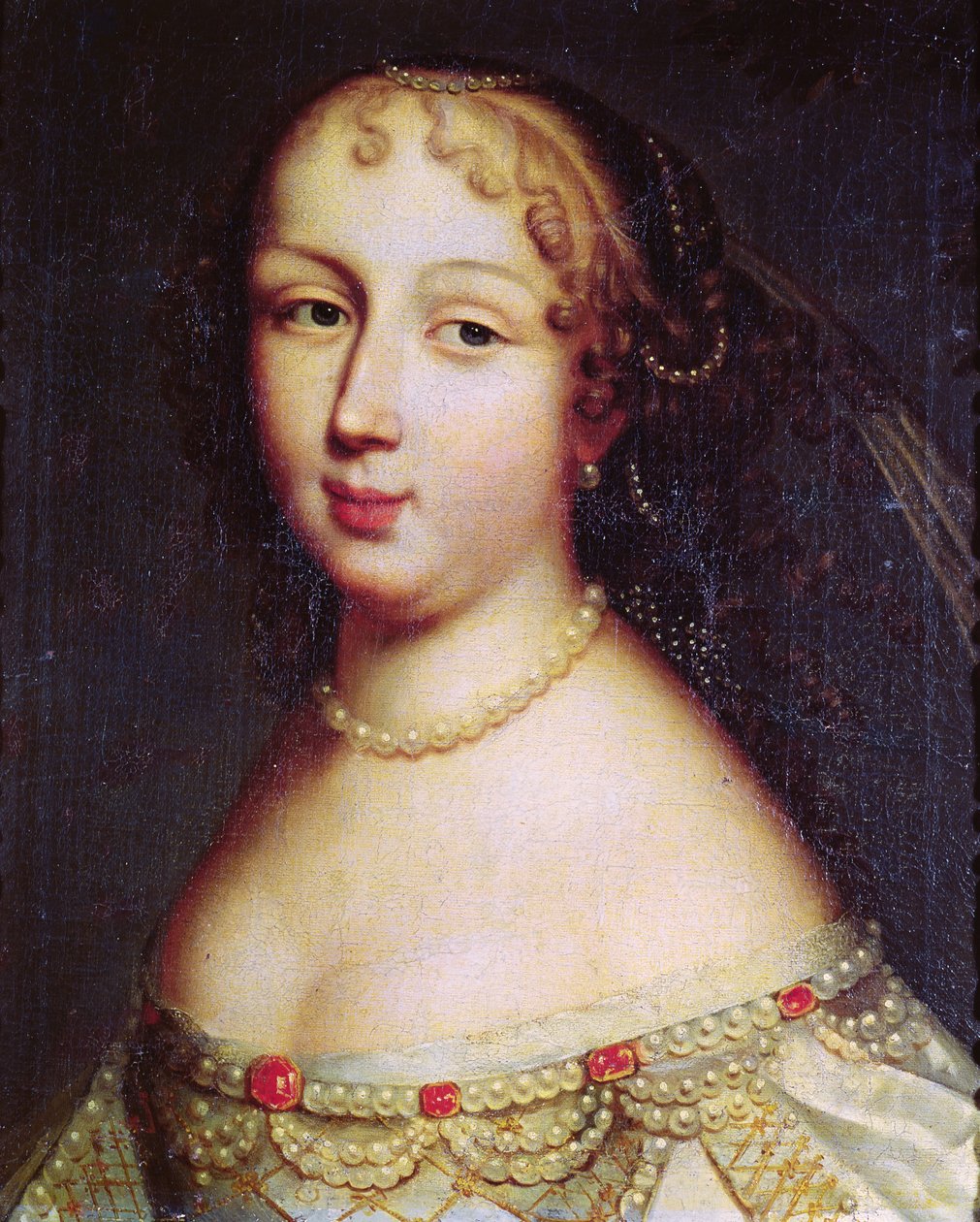 Rabutin-Chantal (1626-97) Marquise de Sevigne tarafından Marie olduğu tahmin edilen portre by French School