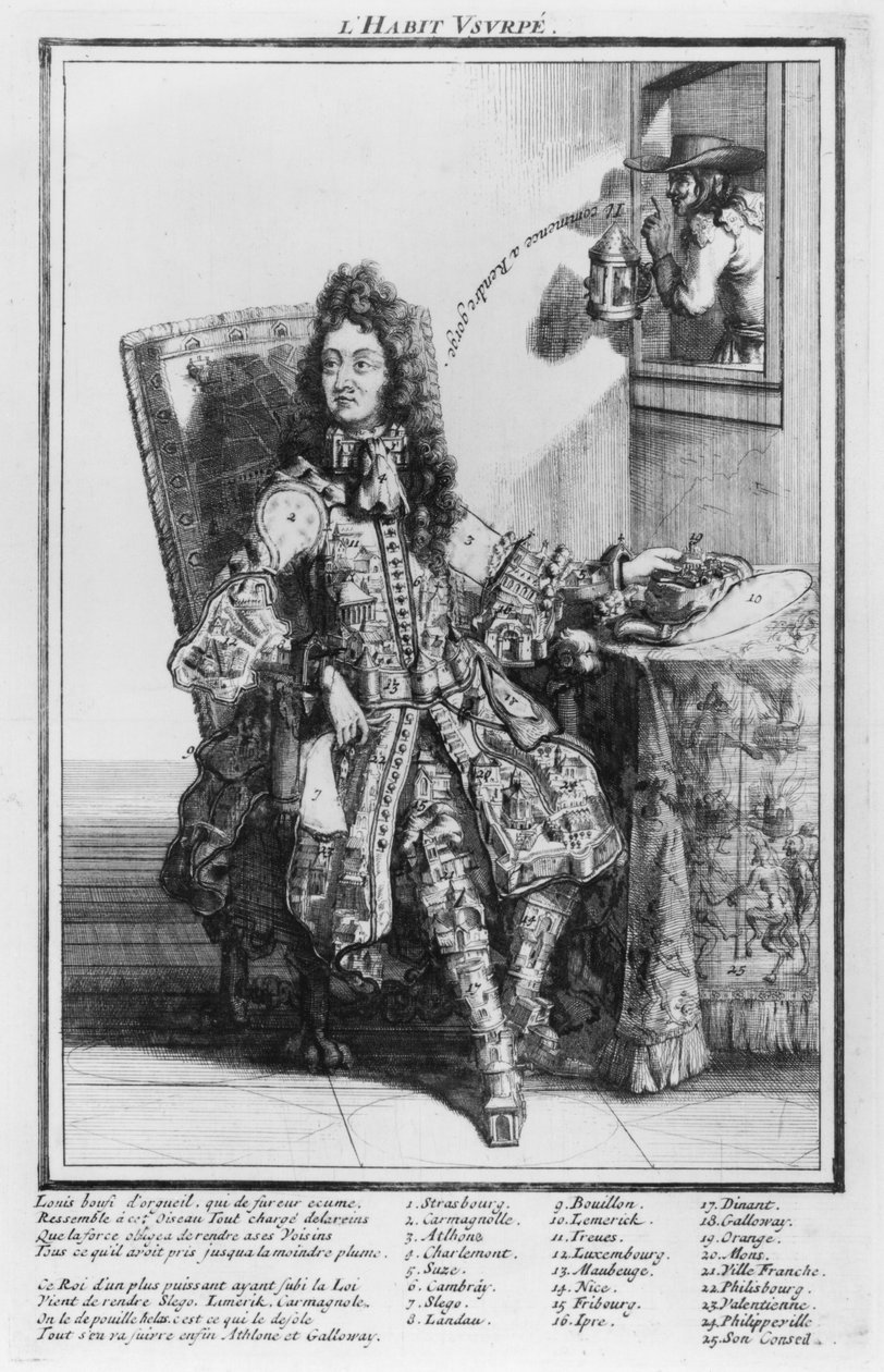 Louis XIV, 1693-1705 hiciv karikatür by French School