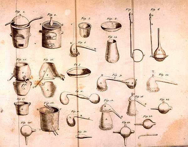 Bilimsel ekipman, Antoine Laurent de Lavoisier (1743-94) tarafından yazılan The Elements of Chemistry