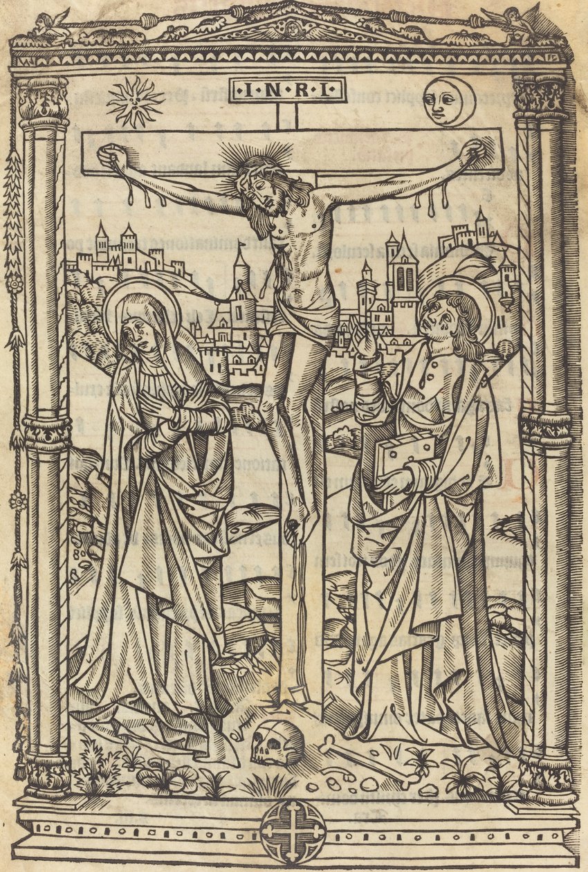 İsa çarmıhta by French 15th Century
