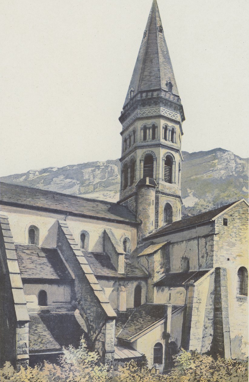 Nantua, Kilise, Çan kulesi ve N transept by French Photographer