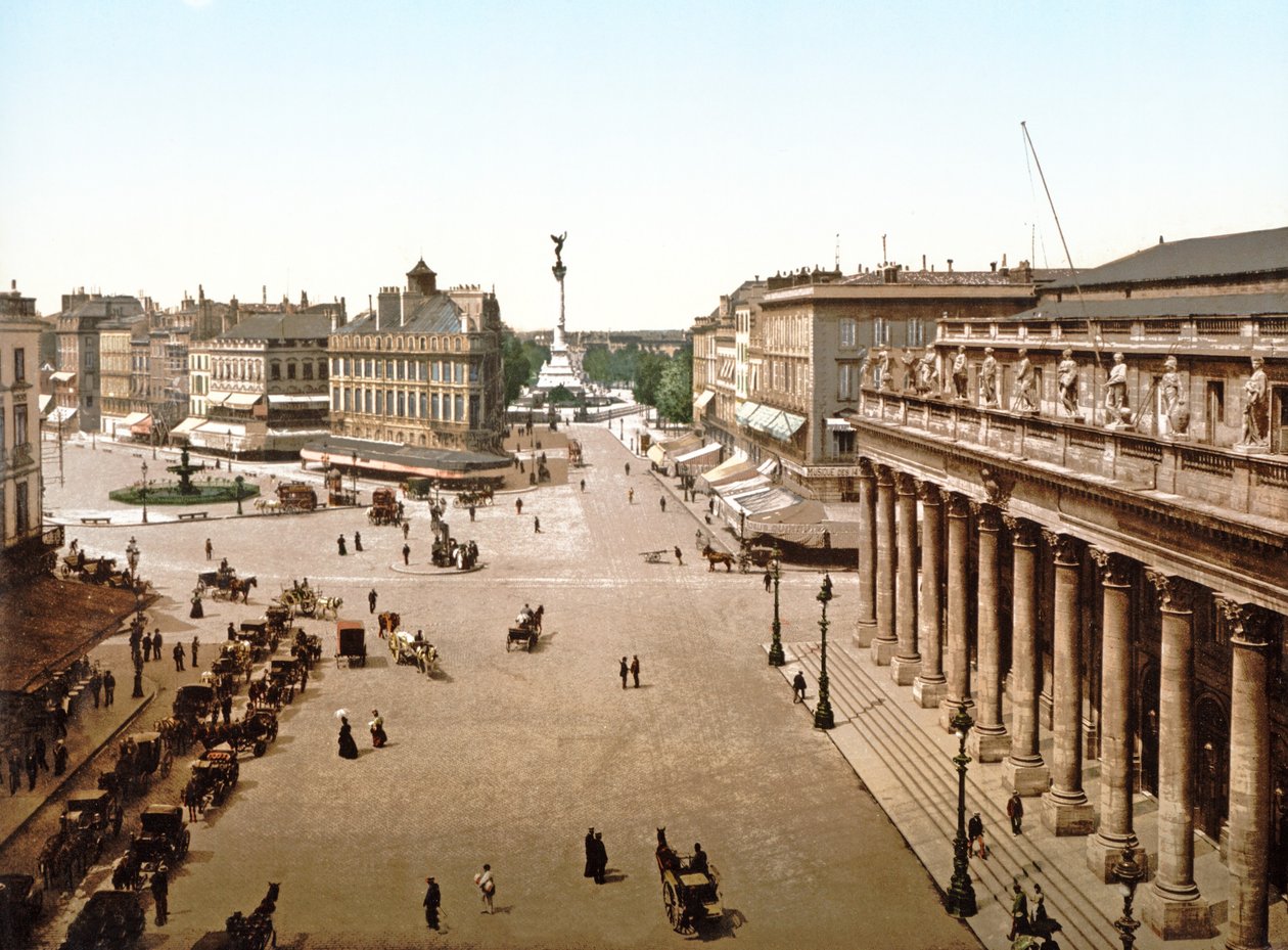 Place de la Comedie, Bordeaux, 1890-1900 by French Photographer