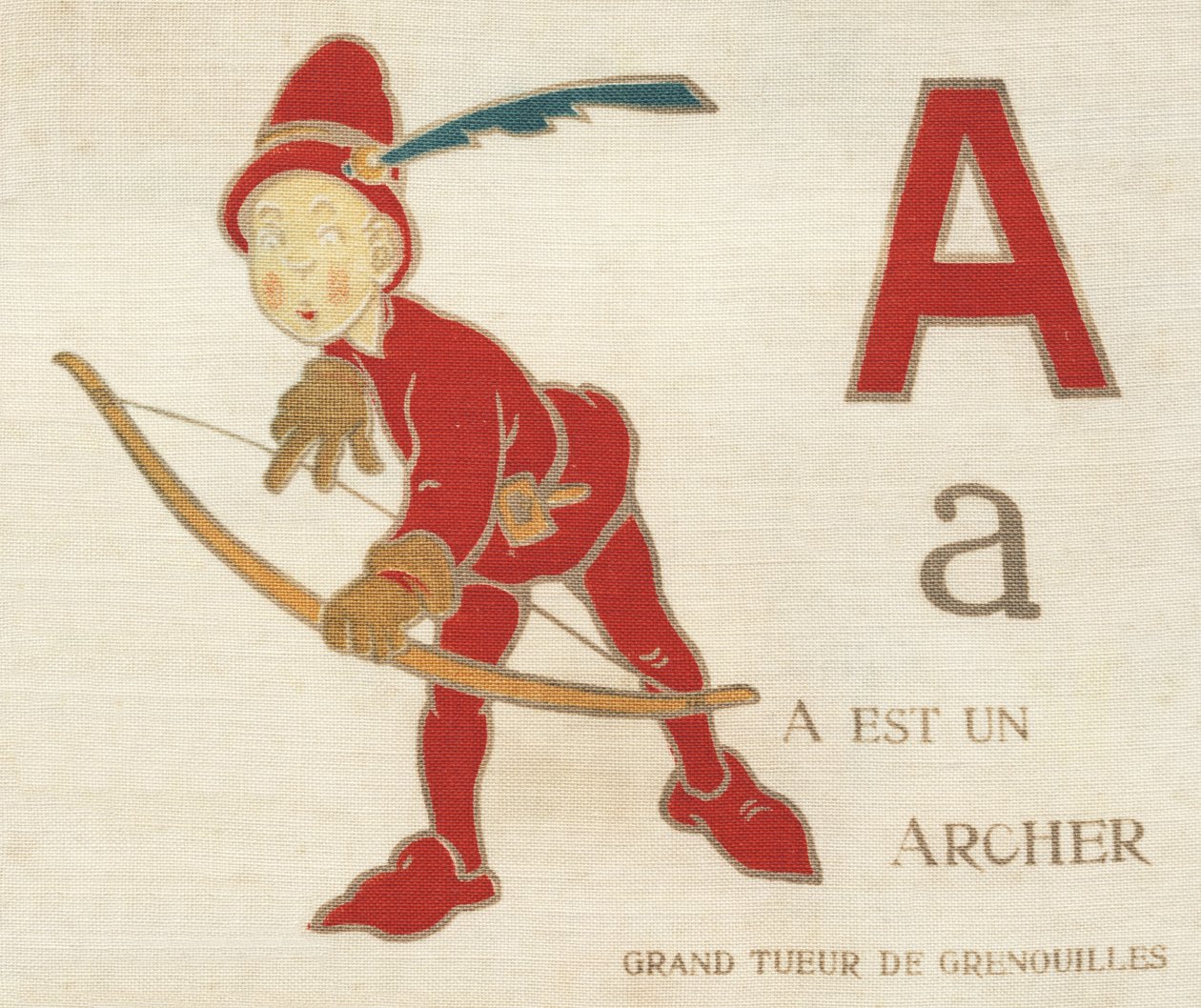 A, büyük bir kurbağa katili Archer. by French School