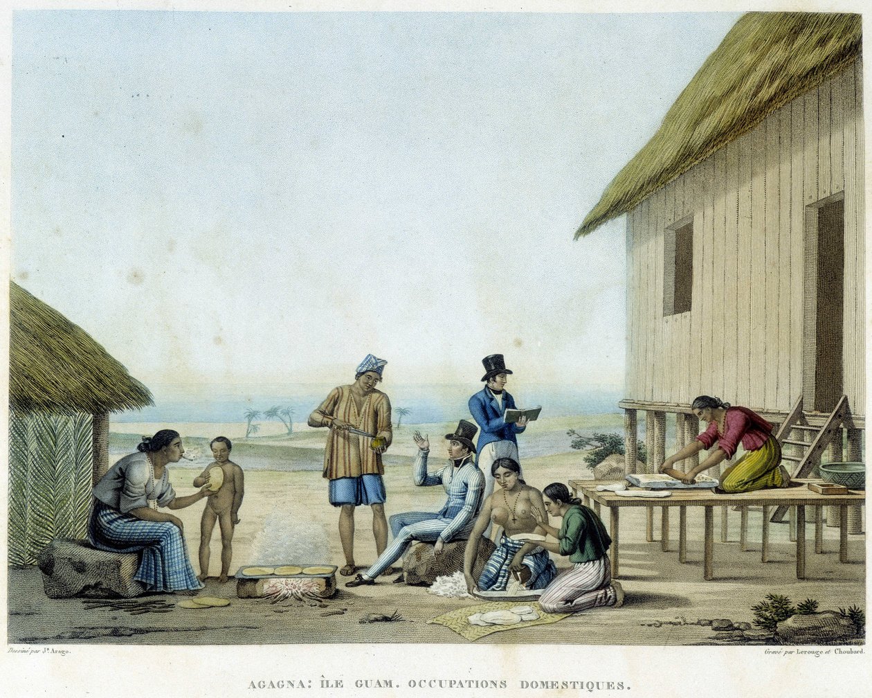 Agagna: Guam Adası, ev içi işgaller by French School