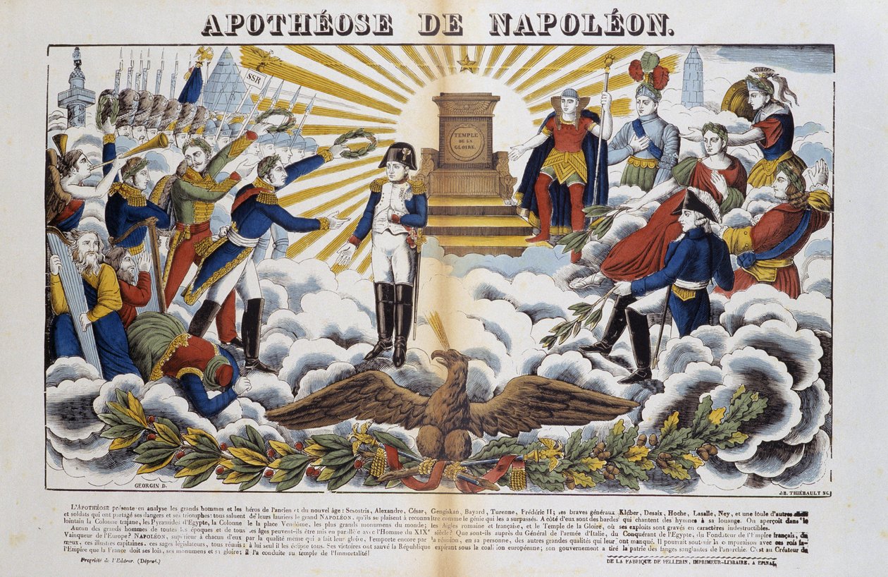 Napolyon-le-Grand Bonaparte'ın (1769-1821) Apotheosis'i. by French School