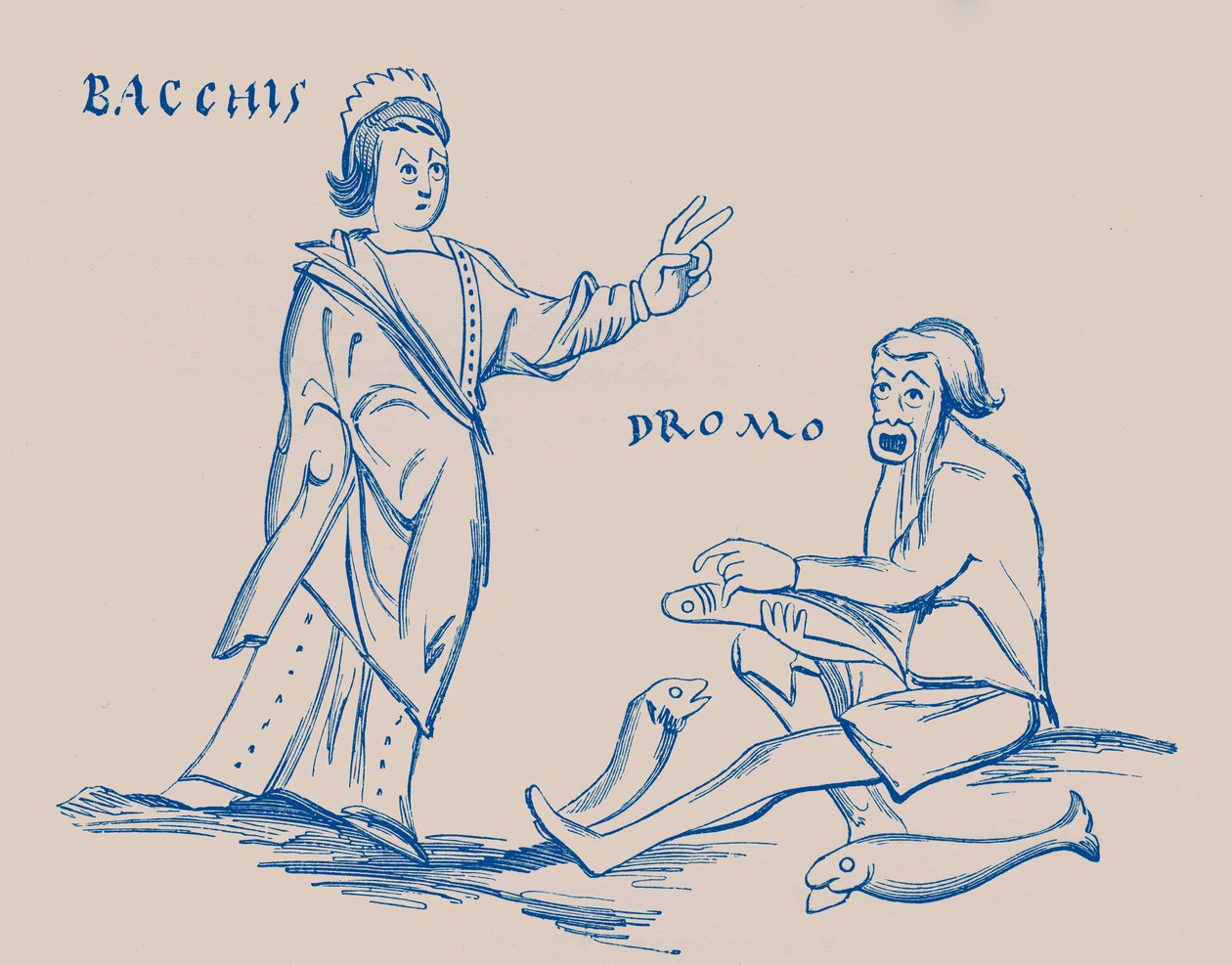 Bacchis ve Balıkçı by French School
