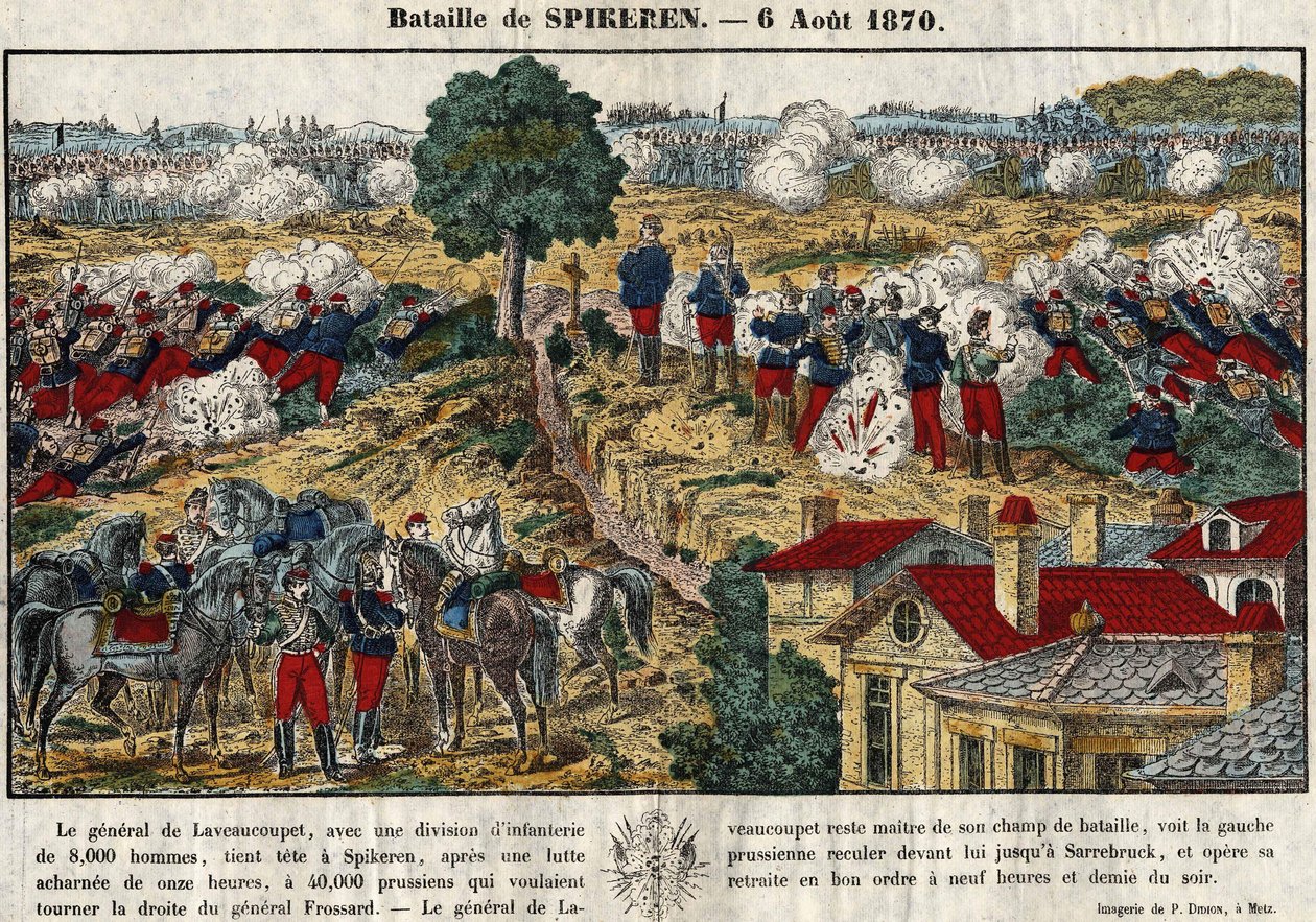 6 Ağustos'ta Spicheren Savaşı by French School