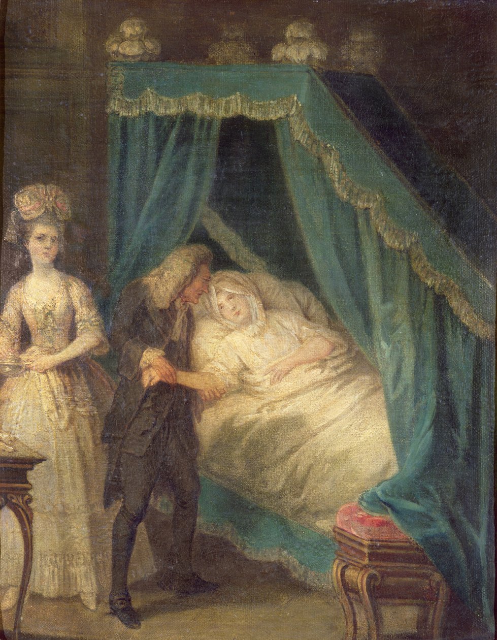 Doktor tarafından başucu ziyareti by French School