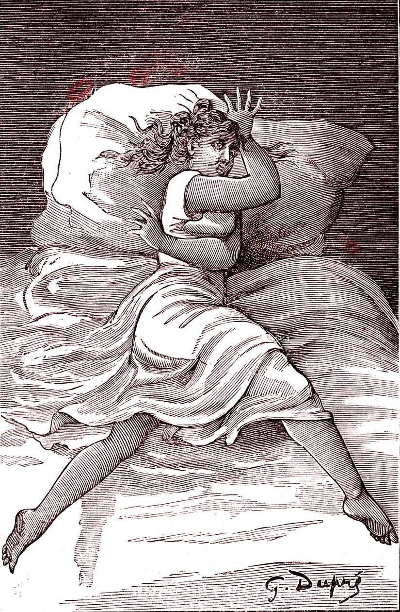 Sınırdaki histeri. 1887 (gravür) by French School