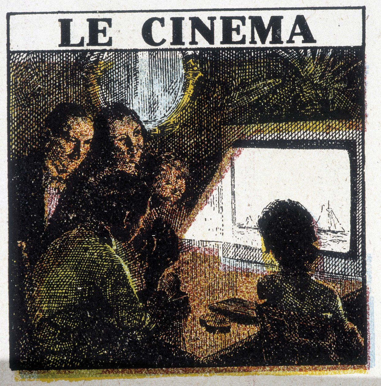 Sinema gösterimi. 1920 dolaylarında. by French School