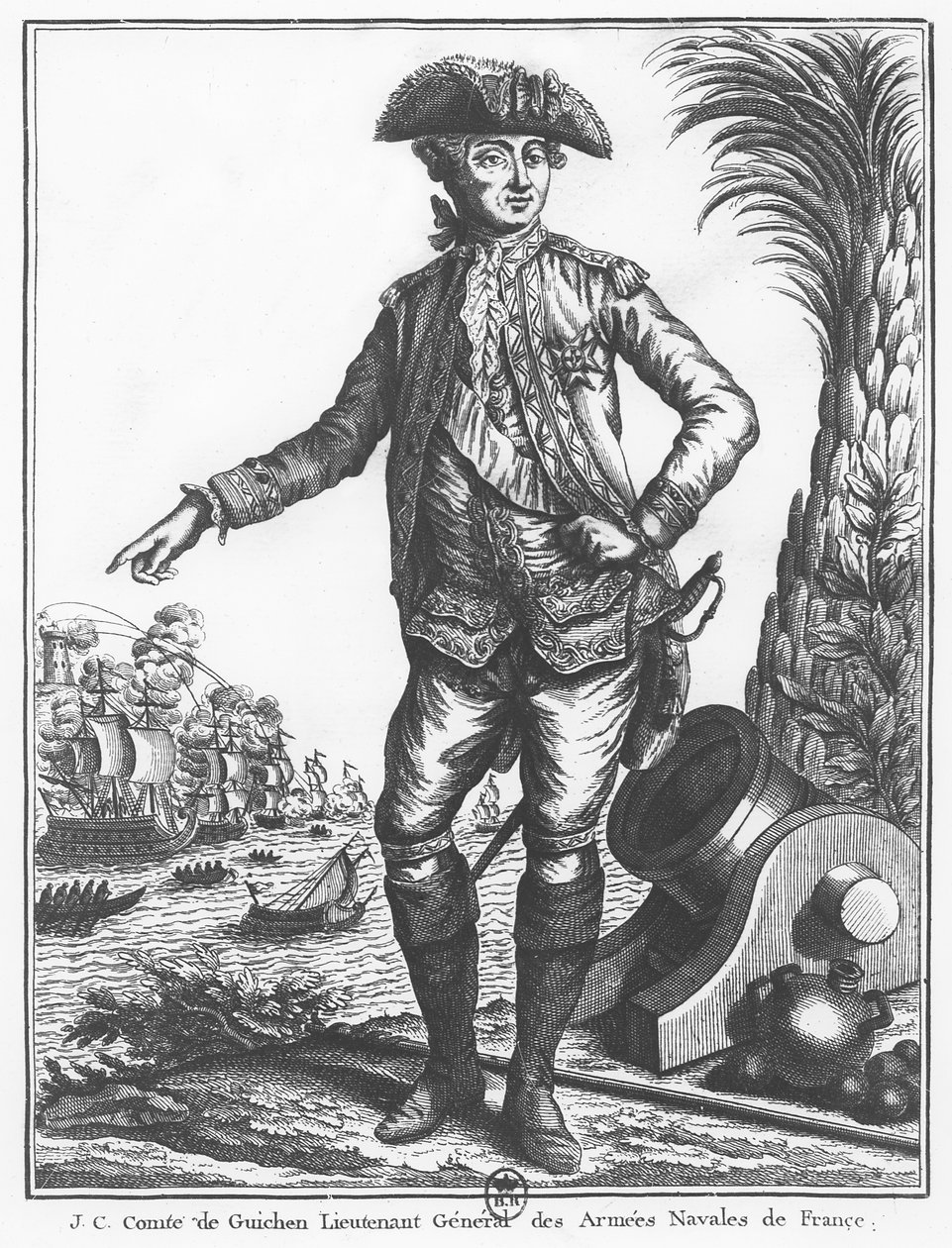 Guichen Kontu (gravür) by French School