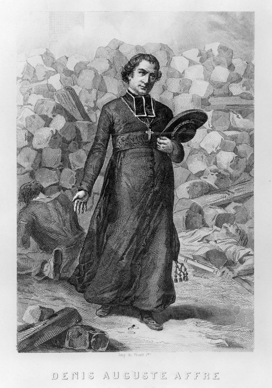 Denis-Auguste Affre (gravür) by French School