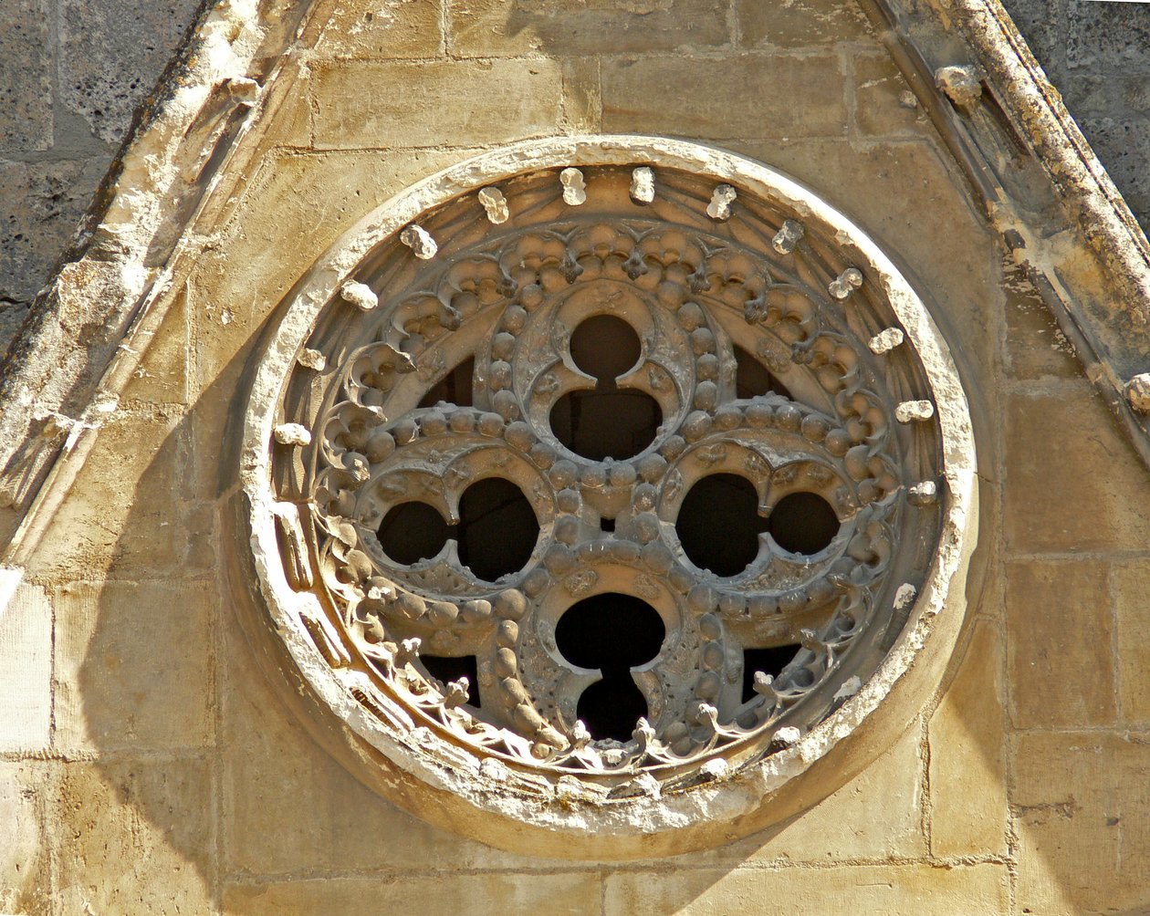 Batı cephesinde bir rozet tasviri by French School