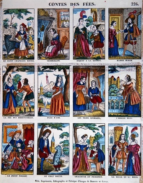 Peri Hikayeleri, c.1840 (renkli taş) by French School