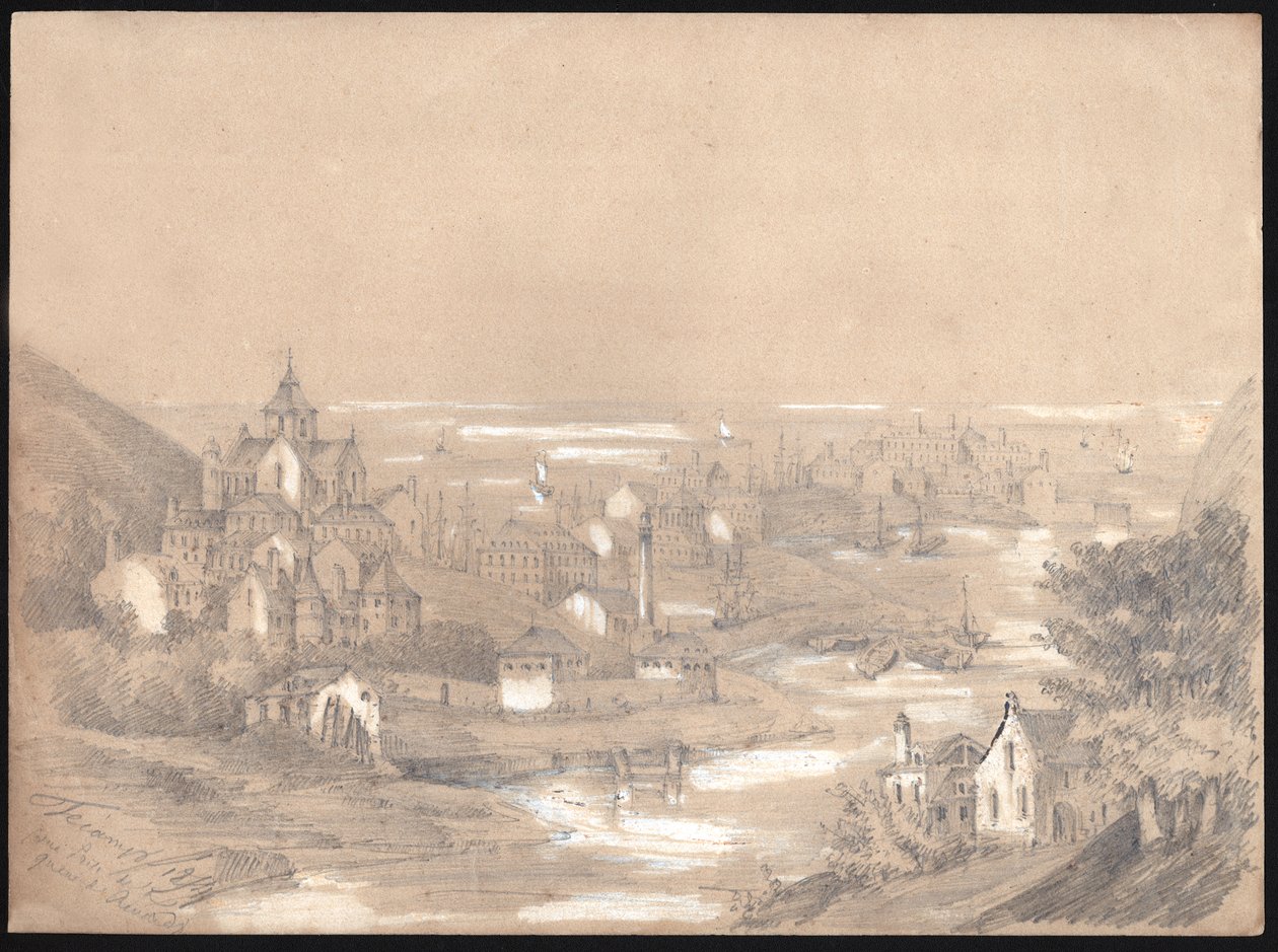 Fecamp, Fransa (resim çizme by French School