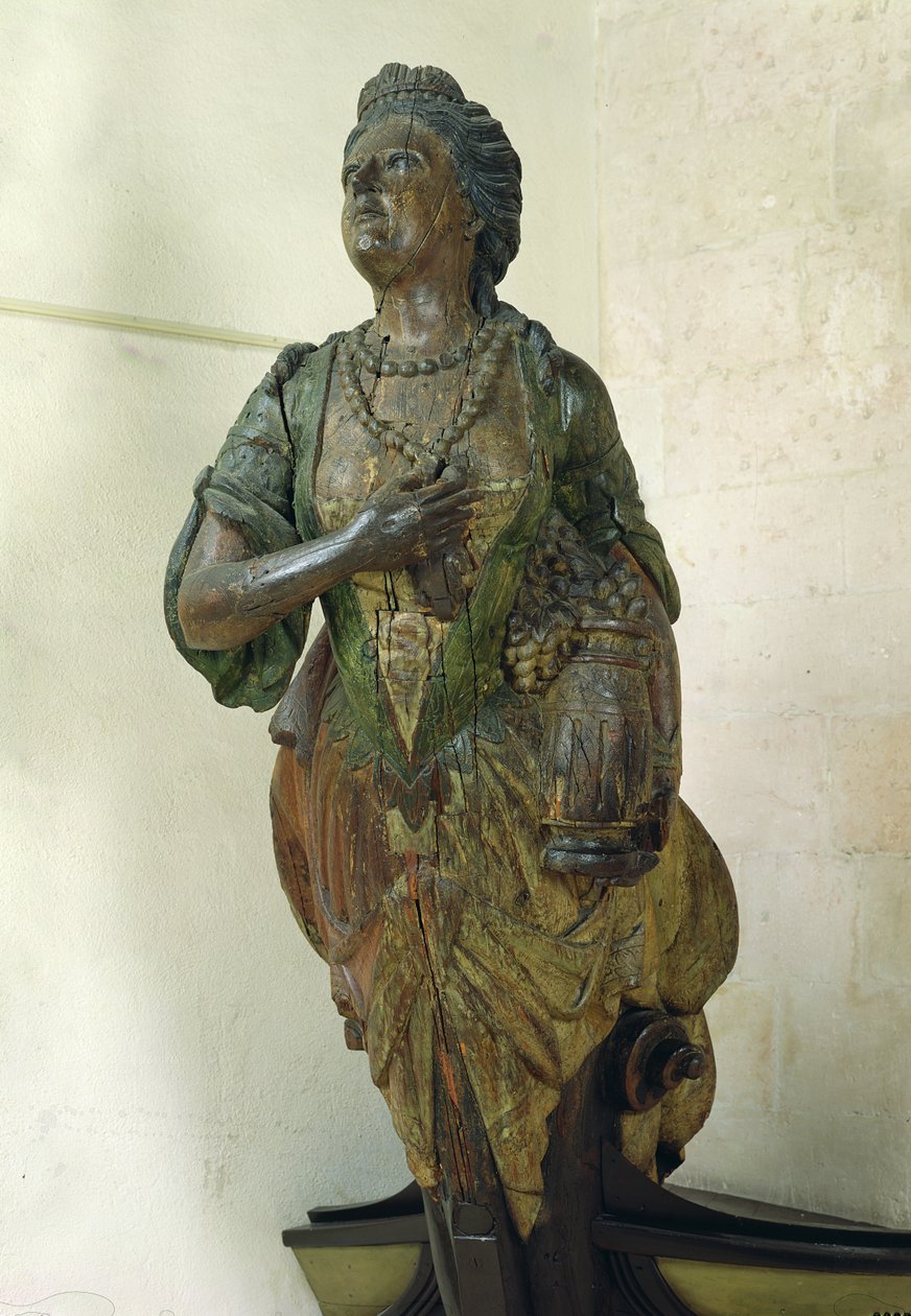 Figür başı (ahşap) by French School