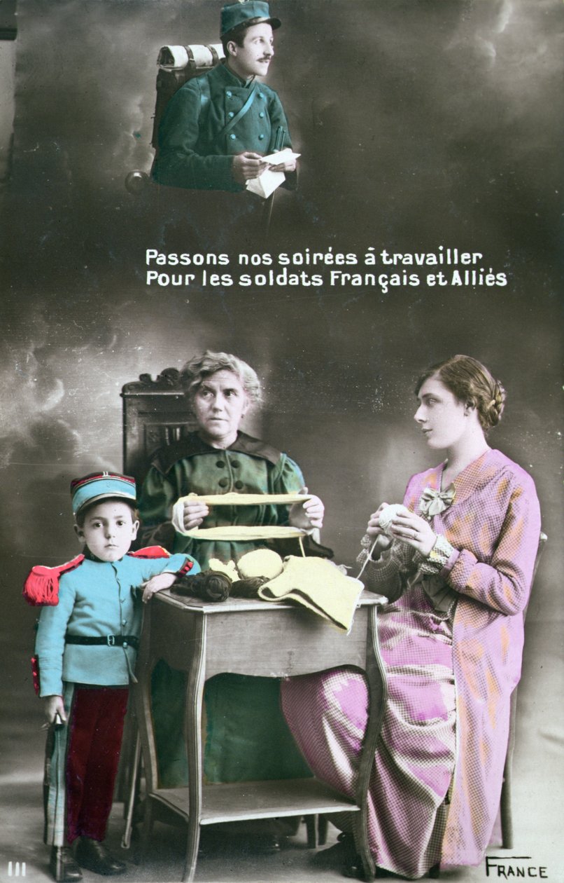 Birinci Dünya Savaşı vatansever kartpostal by French School