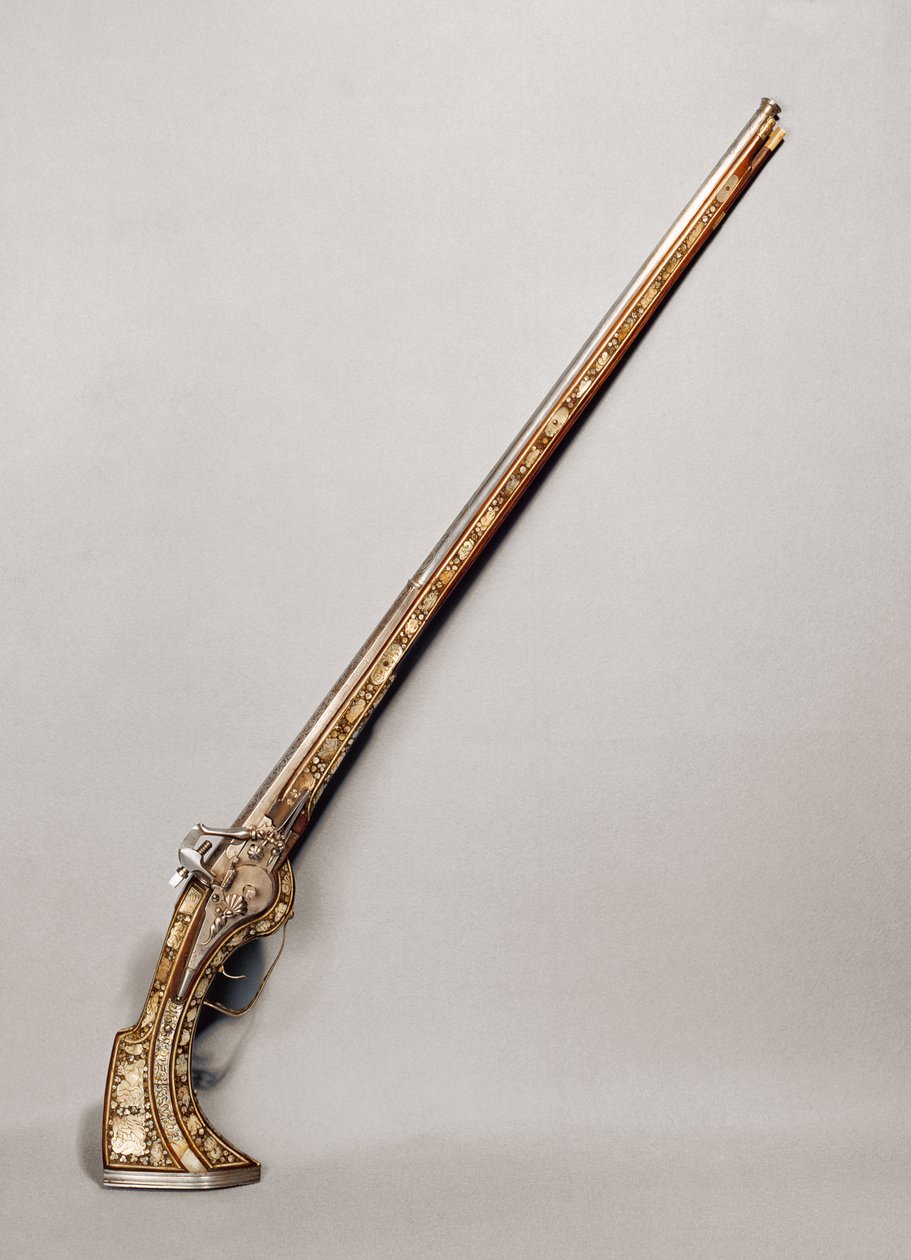 Çakmaklı tüfek (ahşap ve metal) by French School