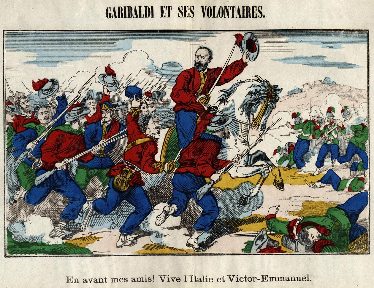 Giuseppe Garibaldi ve Gönüllüler by French School