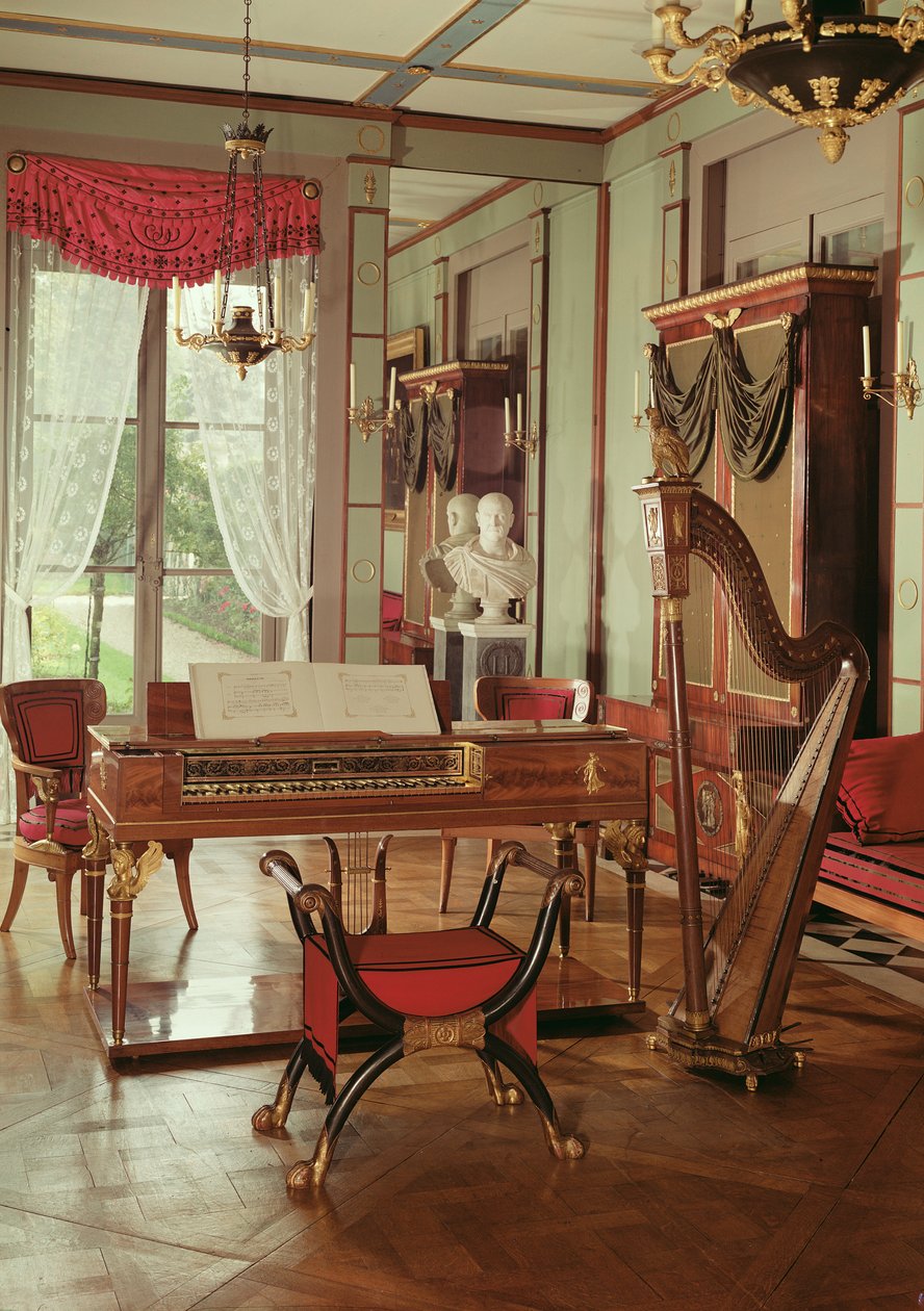 İmparatoriçe Josephines müzik odasının içi by French School