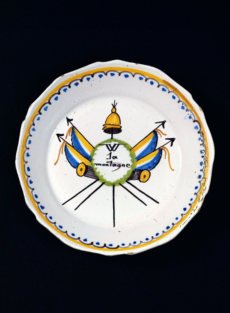 La Montaigne tabağı (seramik) by French School