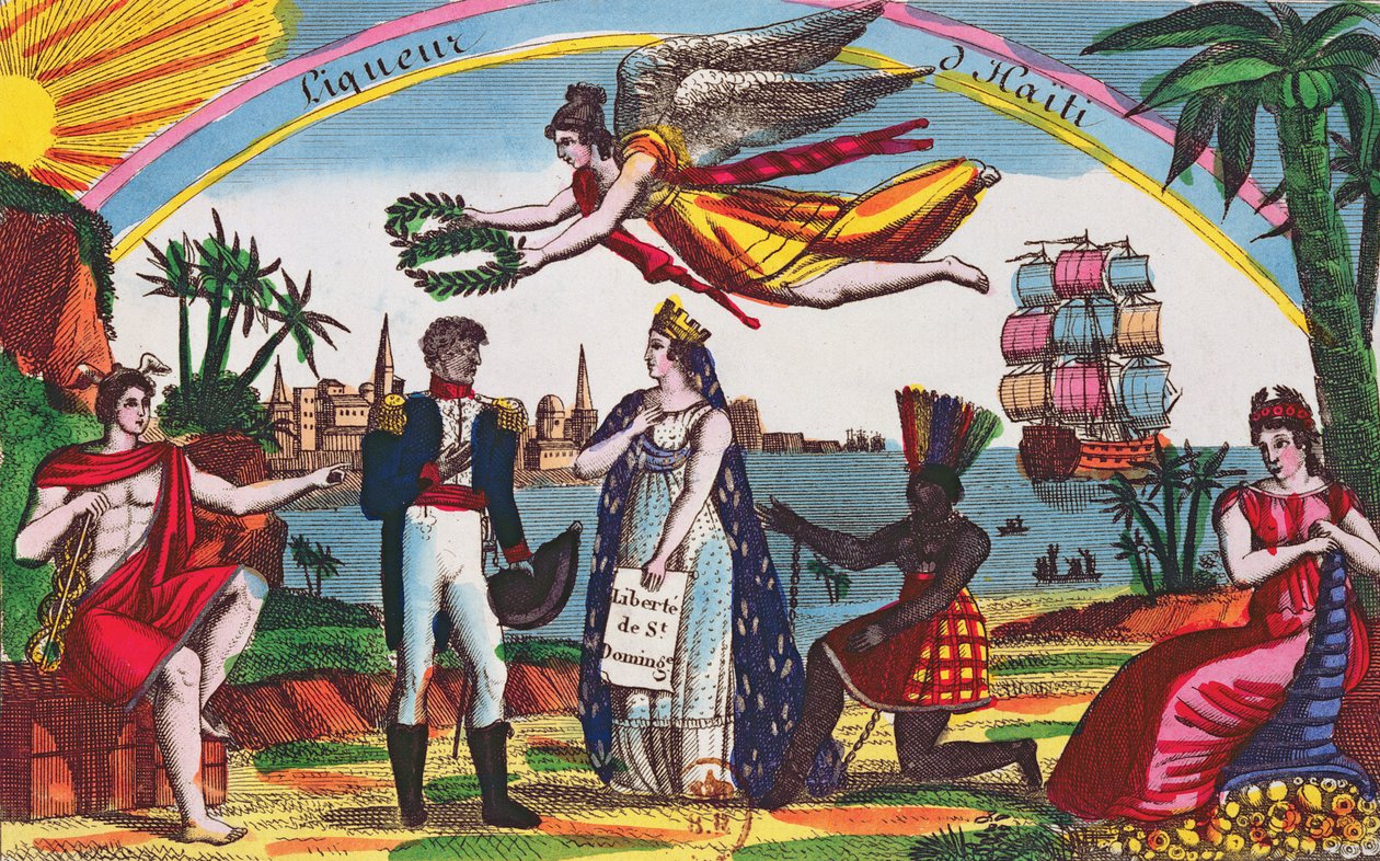 Likör dHaiti için etiket, c.1830 by French School