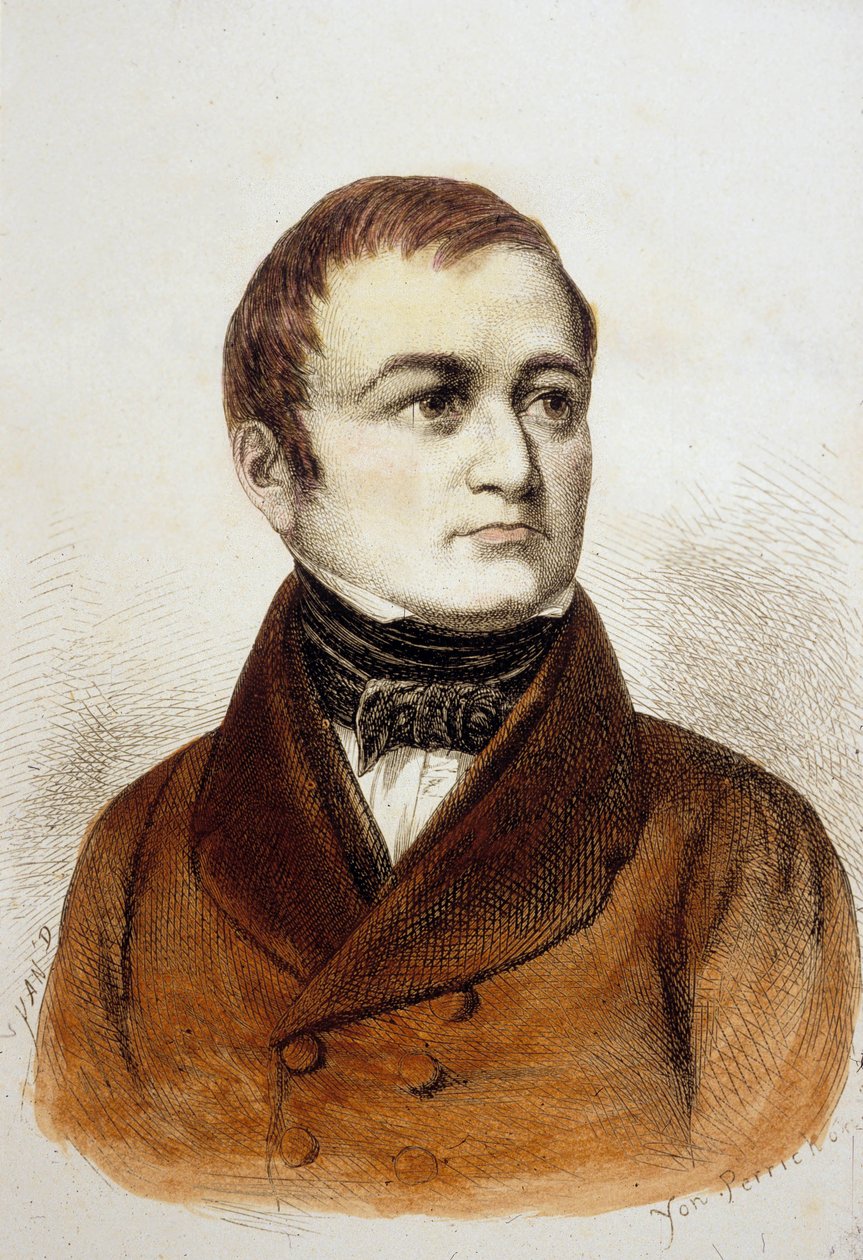 Louis Adolphe Thiers (renkli gravür) by French School