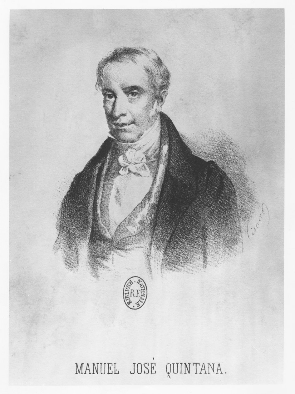 Manuel José Quintana (lito) by French School
