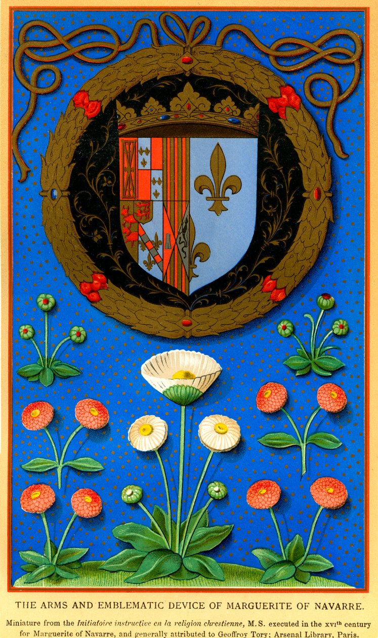 Marguerite de Navarre'nin sembolik cihazı by French School