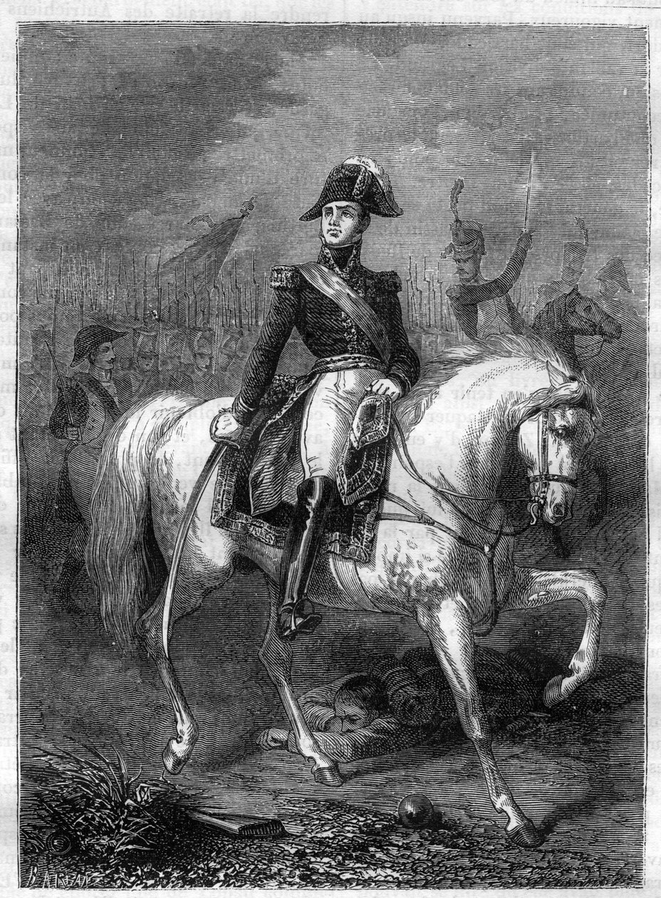 Mareşal Etienne-Jacques-Joseph-Alexandre Macdonald (gravür) - Jacques Alexandre Macdonald (1765-1840), Fransa mareşali - “Konsolosluk tarihini izleyen imparatorluk tarihi”nde Adolphe Thiers -1879 - özel koleksiyon by French School