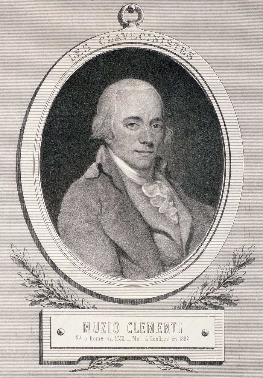 Alfred Lemoine tarafından oyulmuş Muzio Clementi (1752-1832) by French School