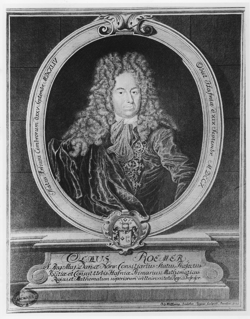 Olaus Romer (gravür) by French School