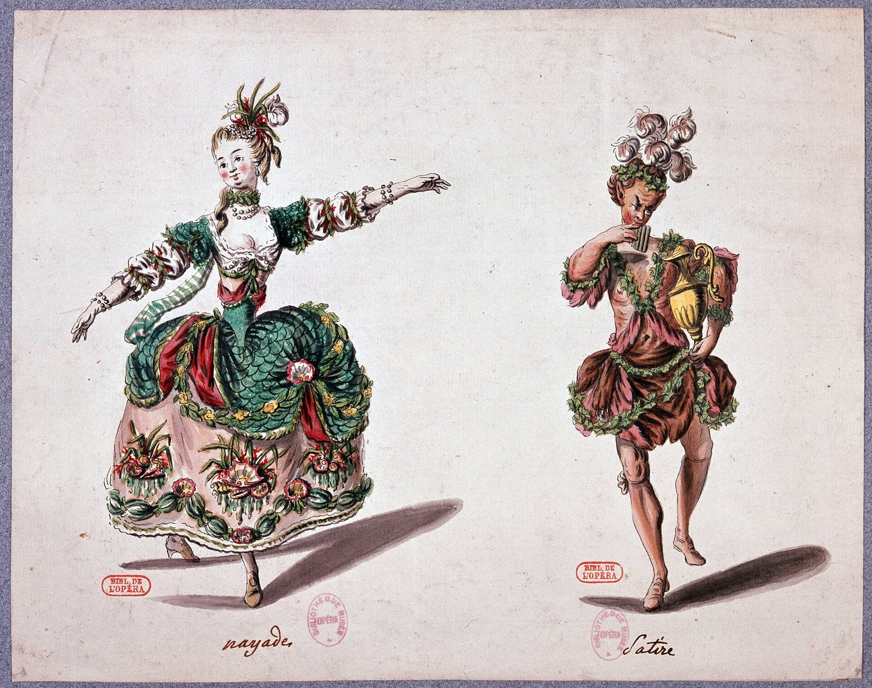 Opera kostümleri: nayade ve hiciv by French School
