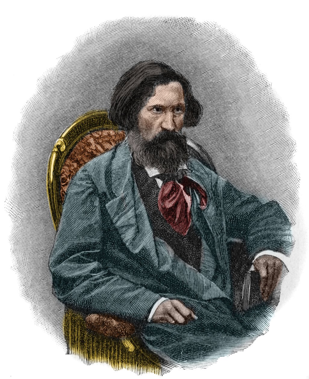 Otto Ludwig (1813-1865) Alman yazar. by French School