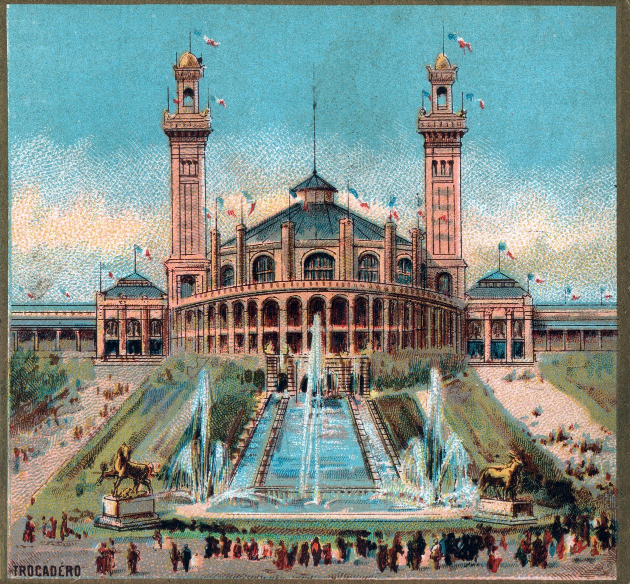 Paris. 1889 Evrensel Sergisi: Trocadero. by French School