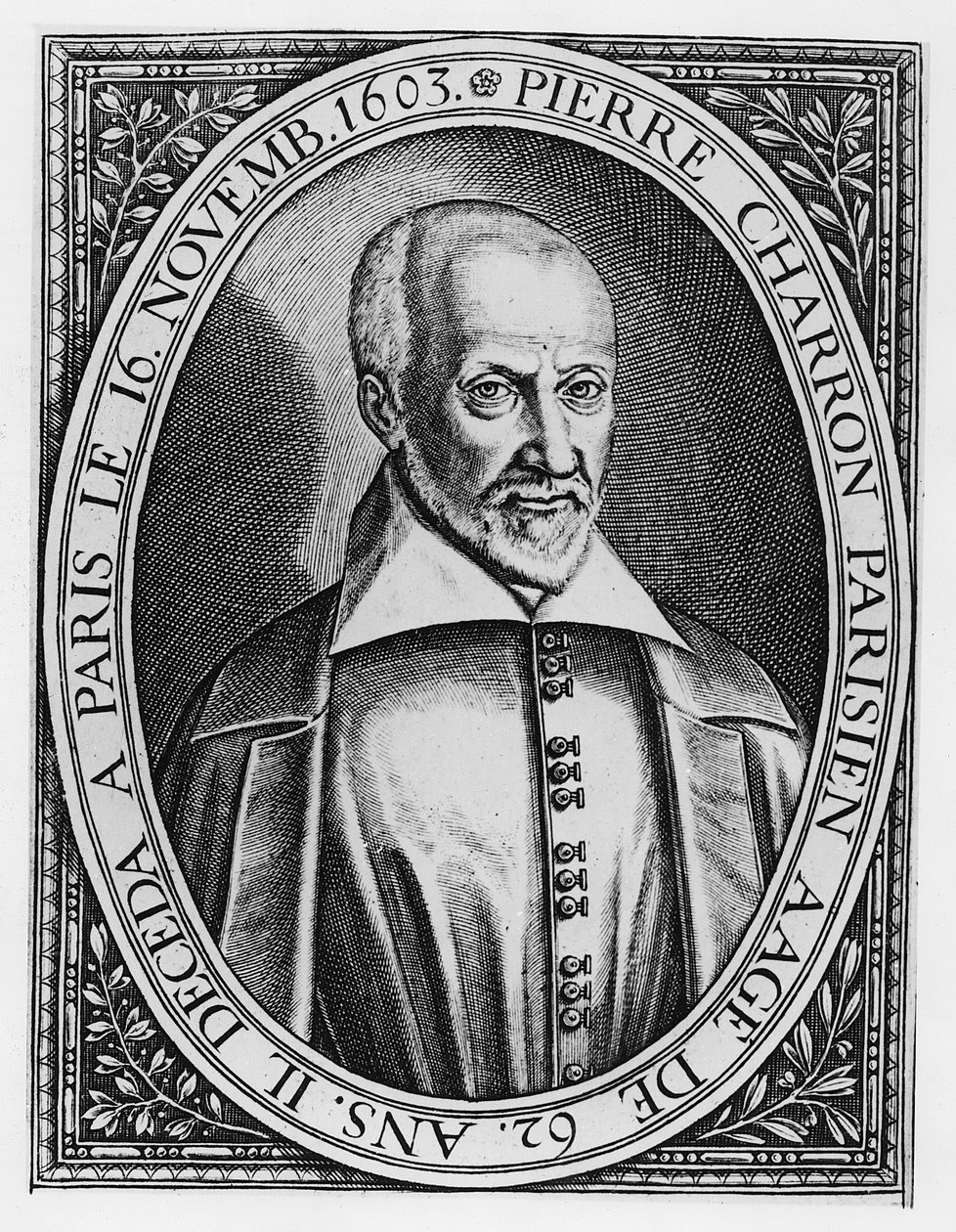 Pierre Charron (gravür) by French School