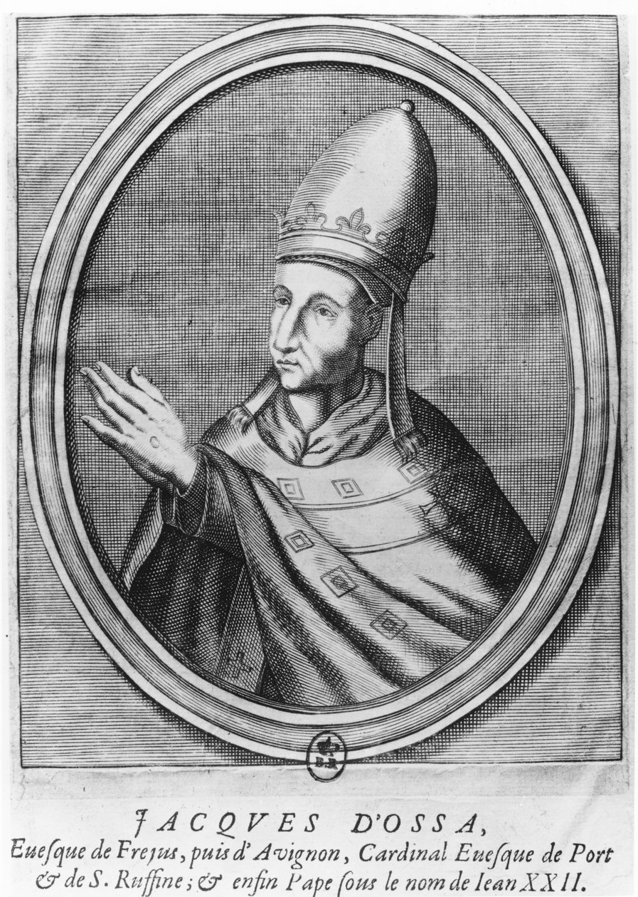 Papa John XXII (gravür) by French School