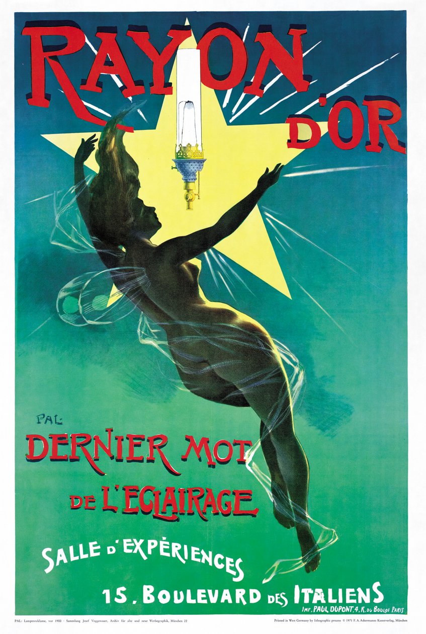 Poster reklam Rayon dOr aydınlatma by French School