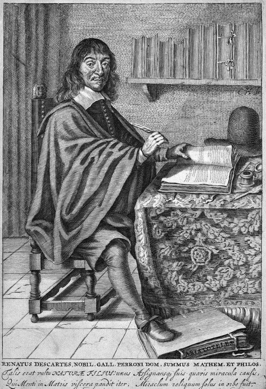 Rene Descartes (gravür) by French School