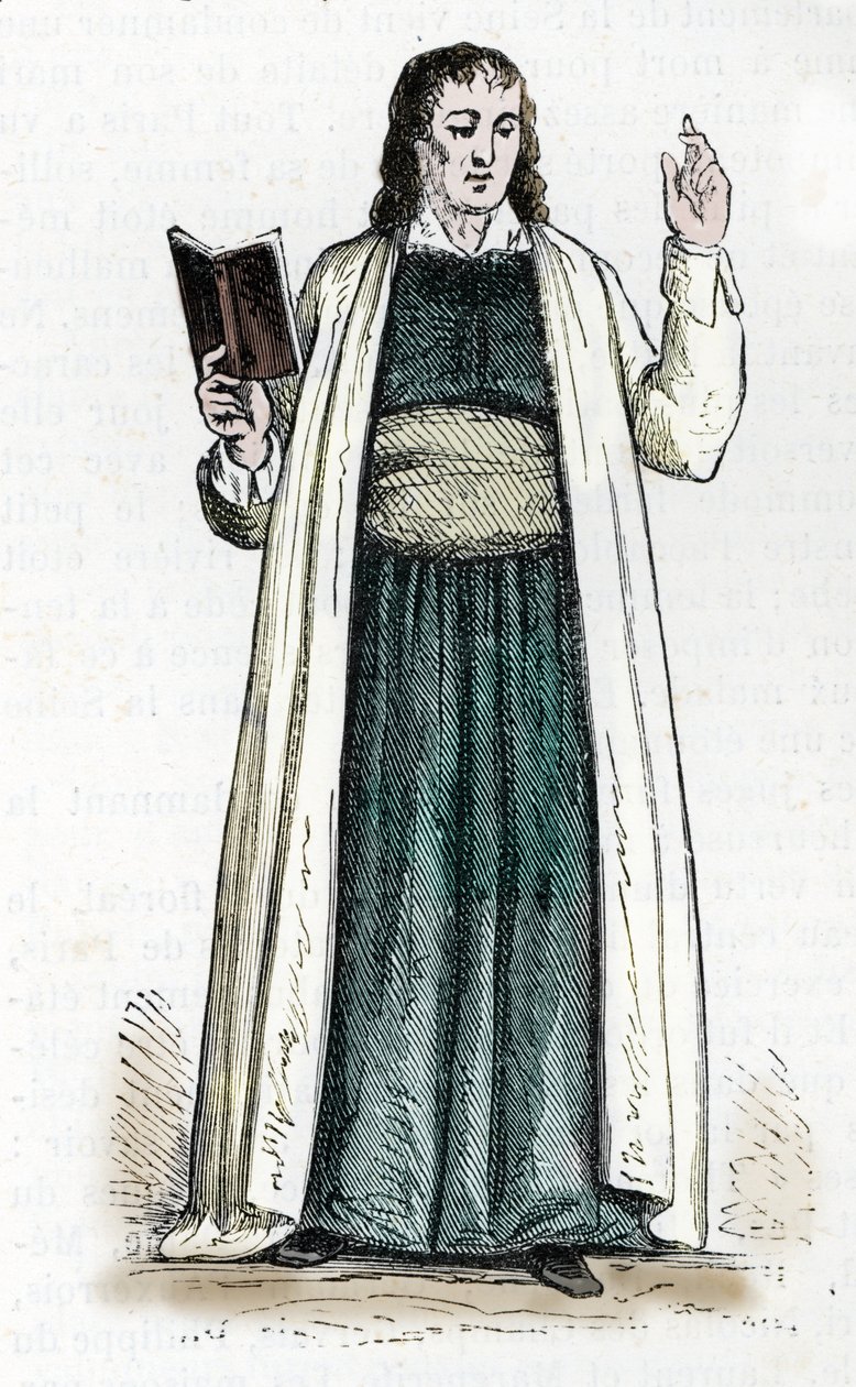 Teofilantropist bir rahibin temsili (renkli gravür) by French School