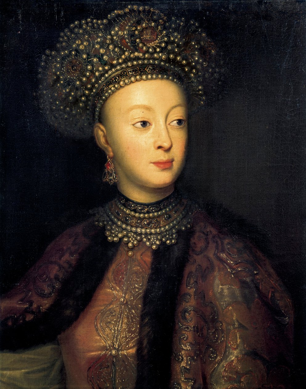 Rusya'dan Sophia Alekseyevna (tuval üzerine yağlı boya) by French School