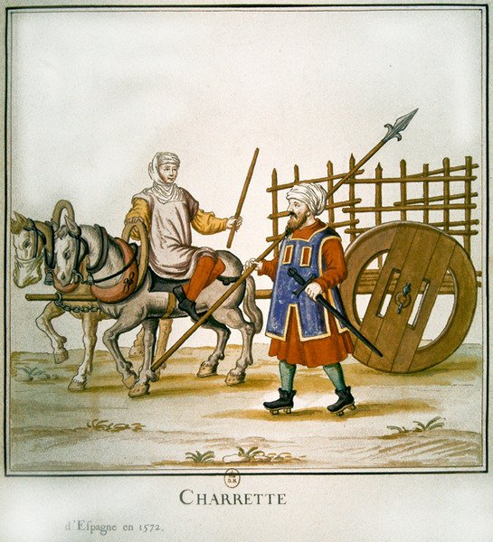 İspanyol arabası, 1672 (kağıt üzerinde wc) by French School