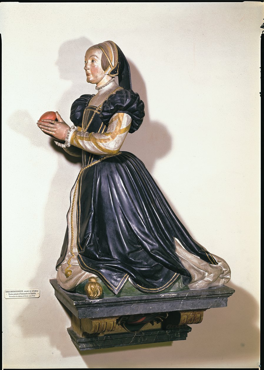 Antoinette de Fontette Heykeli (boyalı taş) by French School
