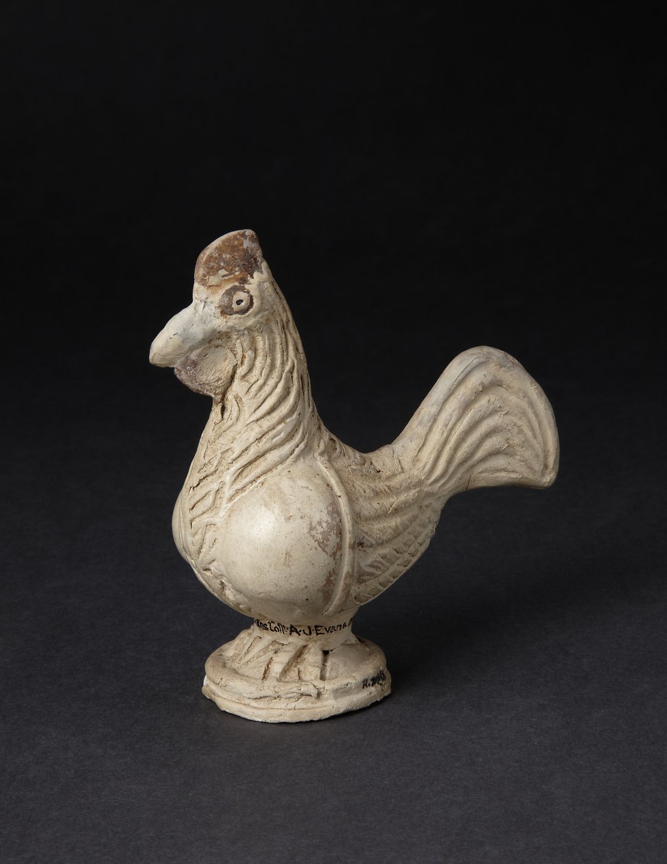 Pişmiş toprak bir horoz figürü (seramik) by French School