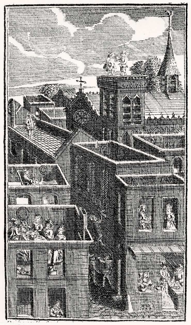 "İki Çubuktaki Şeytan", c.1787 by French School