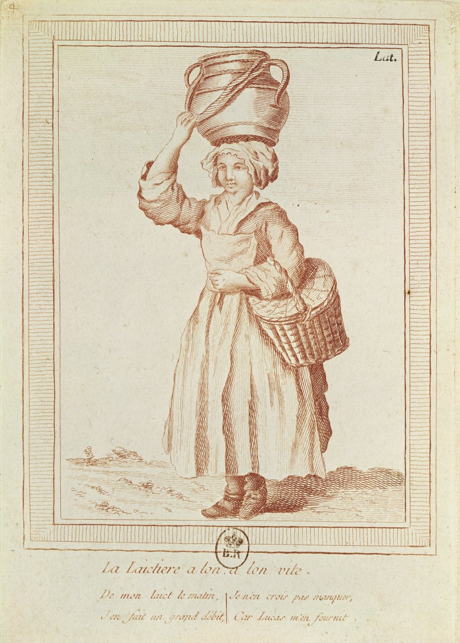 Sütçü Kız (gravür) by French School